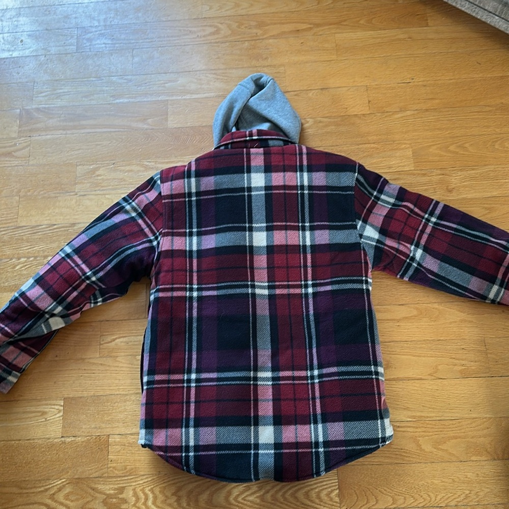 Plaid Hooded Jacket - Picture 2 of 3
